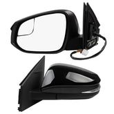 Driver Side Door Mirror Compatible with 2016 2017 2018 Toyota RAV4 Heated Power Adjustable Manual Fold Spotter Mirror W/Turn Signal Rear View Left Black 7 Pins TO1320346